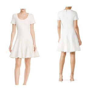 Rebecca Taylor Textured Knit Skater Dress in Snow sz6